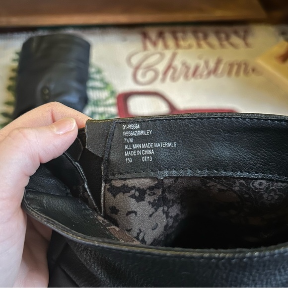 Rialto Black Slouchy Calf High Heeled Boots - Picture 9 of 11